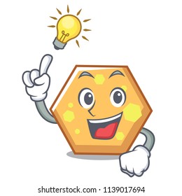 Have an idea hexagon mascot cartoon style