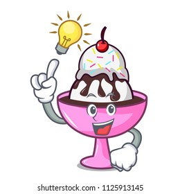 Have an idea ice cream sundae mascot cartoon