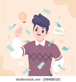 have an idea illustration background