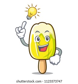 Have an idea lemon ice cream mascot cartoon