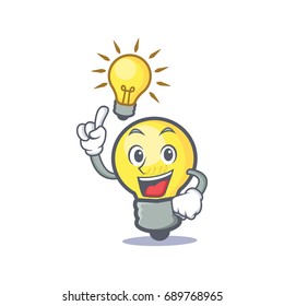 Have an idea light bulb character cartoon