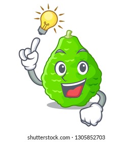 Have an idea Lime kaffir is isolated with cartoons