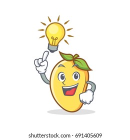 Have an idea mango character cartoon mascot vector illustration