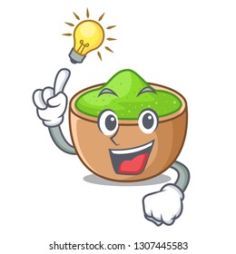 Have an idea matcha powder in isolated with mascot