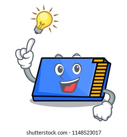 Have an idea memory card mascot cartoon