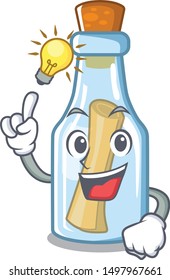 Have an idea message in bottle with shape mascot