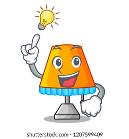 Have an idea modern table lamp isolated on mascot