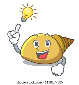 Have an idea mollusk shell mascot cartoon