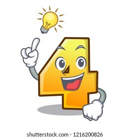 Have an idea number four isolated on the mascot