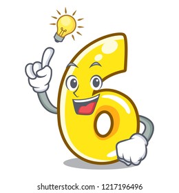 Have an idea number six isolated on the mascot