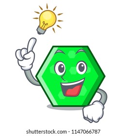 Have an idea octagon mascot cartoon style