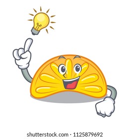 Have an idea orange jelly candy mascot cartoon