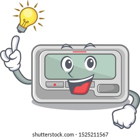 Have an idea pager cartoon isolated with the character