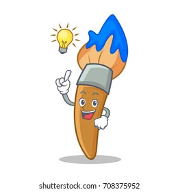 Have an idea paint brush character cartoon