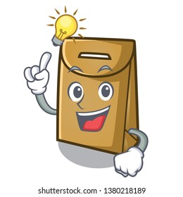 Have an idea paper bag above the mascot chair