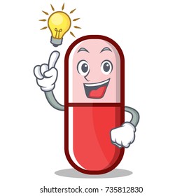 Have an idea pill capsule cartoon character