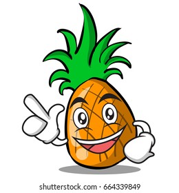 Have an idea pineapple cartoon character collection illustration