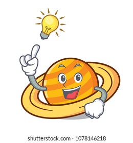 Have an idea planet saturnus mascot cartoon