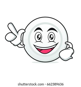 Have an idea plate cartoon character vector art