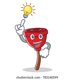 Have an idea plunger character cartoon style