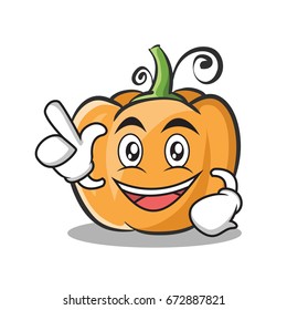 Have an idea pumpkin character cartoon style