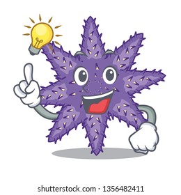 Have an idea purple starfish the cartoon above sand