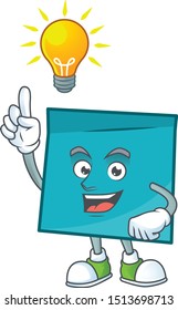 Have an idea rectangle sticker paper in cartoon character