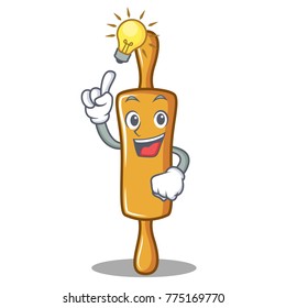 Have an idea rolling pin character cartoon