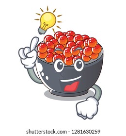 Have an idea salmon roe with isolated on mascot