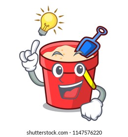 Have an idea sand bucket mascot cartoon