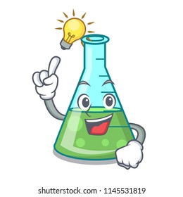 Have an idea science beaker mascot cartoon