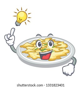 Have an idea scrambled egg isolated with in cartoon