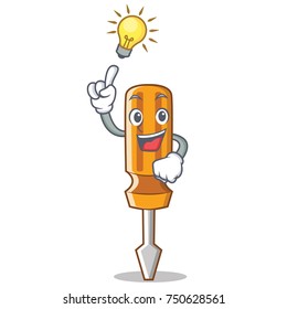 Have an idea screwdriver character cartoon style