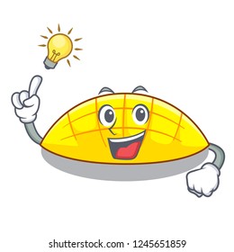 Have an idea slices mango on with cartoon funny