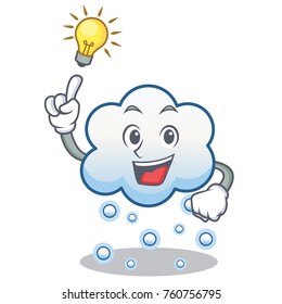 Have an idea snow cloud character cartoon vector illustration