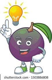 Have an idea star apple character in cartoon mascot