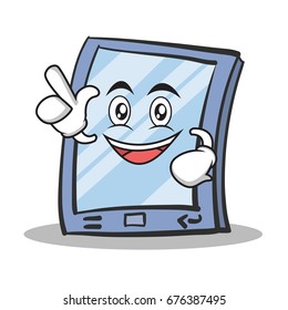 Have an idea tablet character cartoon style