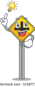 Have an idea toy crossing sign on cartoon table