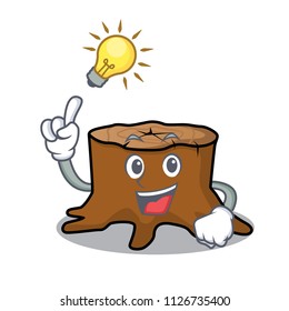 Have an idea tree stump mascot cartoon