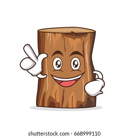 Have an idea tree trunk character cartoon vector illustration