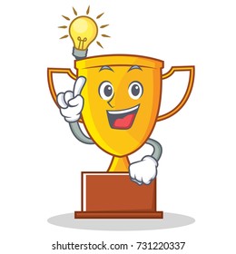 Have an idea trophy character cartoon style