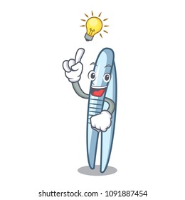 Have an idea tweezers mascot cartoon style