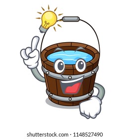 Have an idea wooden bucket mascot cartoon
