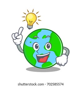 Have an idea world globe character cartoon