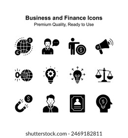 Have a look at amazing icons set of business and finance, premium vectors