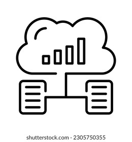 Have a look at beautifully designed vector of cloud analytics in trendy style