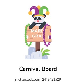 Have a look at carnival board flat icon 
