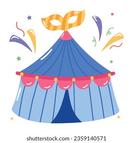 Have a look at circus tent flat sticker 