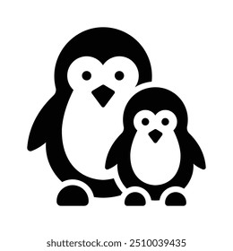 Have a look at creatively crafted father penguin icon, premium vector