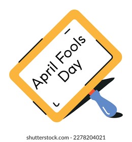 Have a look at customizable flat icon of fool’s day 